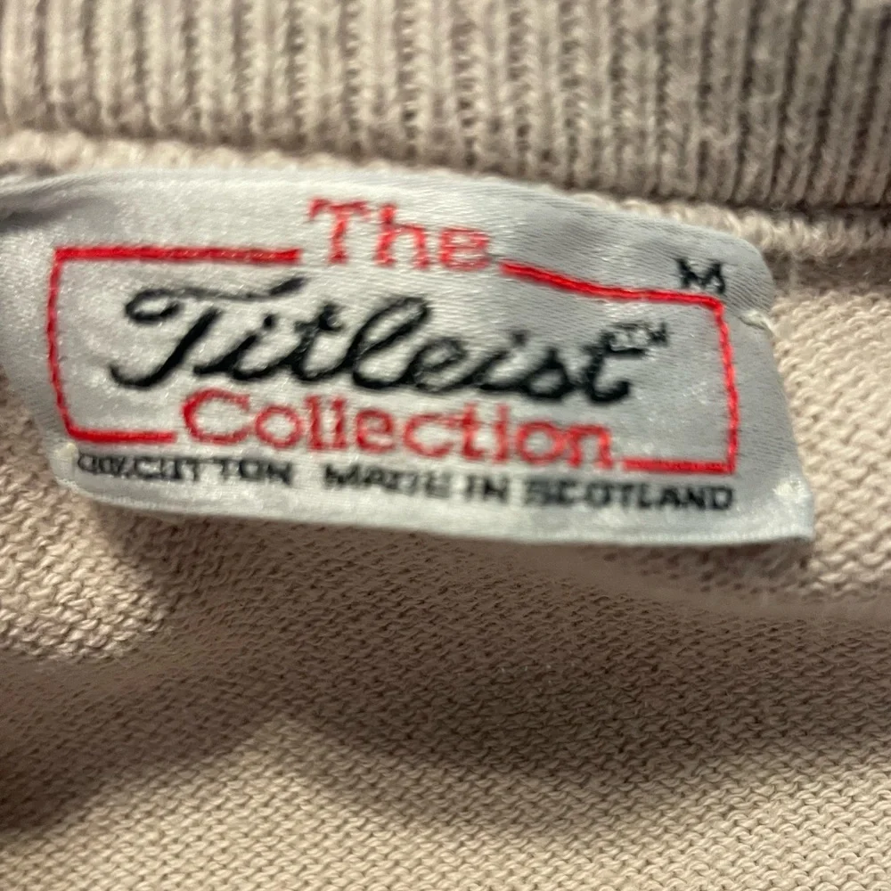 Vintage Titleist Golf Sweater Vest Made in Scotland 100 Cotton Preppy geometric